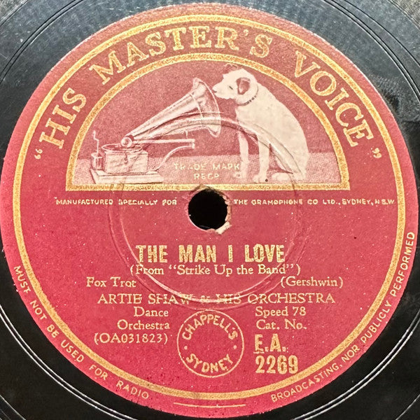 Artie Shaw & His Orchestra* : Vilia / The Man I Love (Shellac, 10")