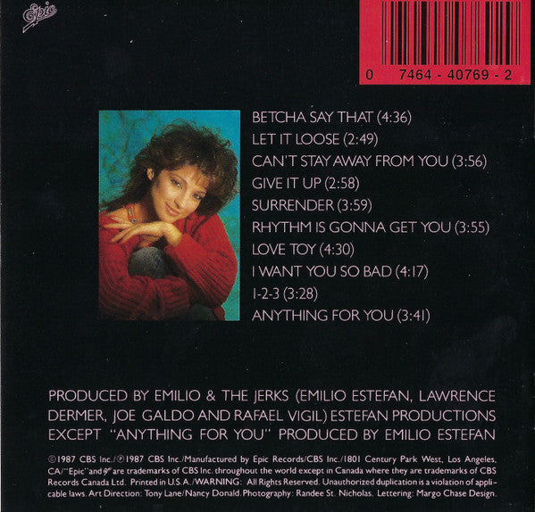 Gloria Estefan And Miami Sound Machine* : Let It Loose (CD, Album)