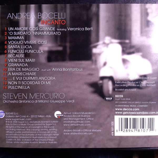 Andrea Bocelli : Incanto (CD, Album)