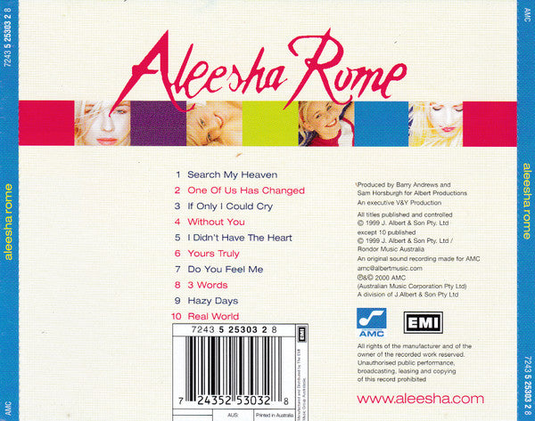 Aleesha Rome : Aleesha Rome (CD, Album)
