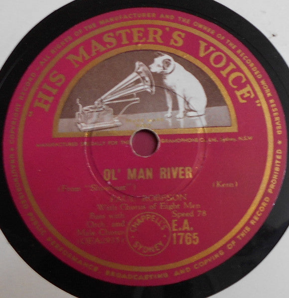 Paul Robeson, Elisabeth Welch : Ol' Man River / I Still Suits Me (Shellac, 10", RP)