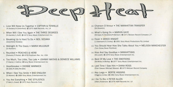 Various : Deep Heat Vol. 1 (CD, Comp)