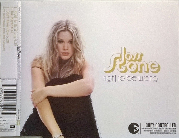 Joss Stone : Right To Be Wrong (CD, Single, Copy Prot.)