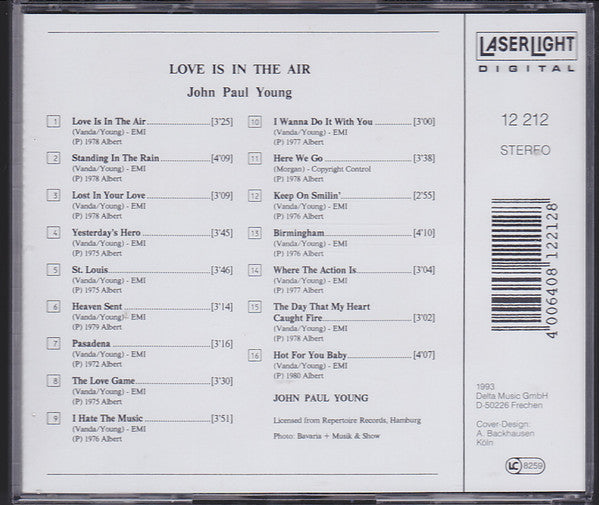 John Paul Young : Love Is In The Air (CD, Comp)