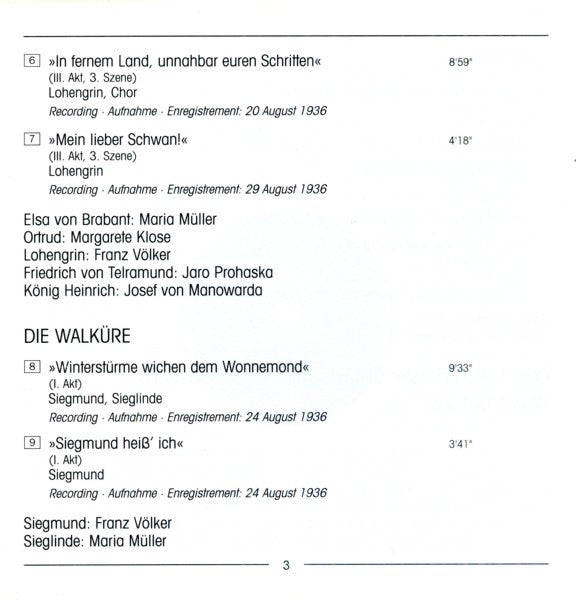 Richard Wagner / Maria Müller / Max Lorenz (2) / Franz Völker : Bayreuth 1936 (CD, Comp, RM)