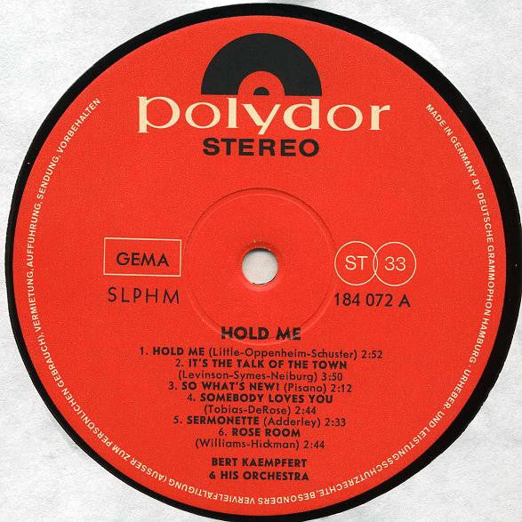 Bert Kaempfert & His Orchestra : Hold Me (LP, Album)