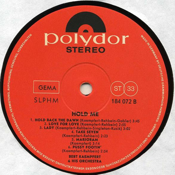 Bert Kaempfert & His Orchestra : Hold Me (LP, Album)
