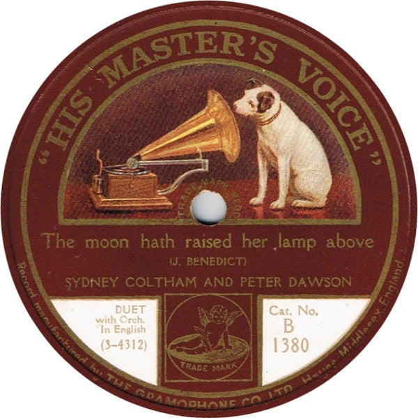 Sydney Coltham And Peter Dawson : The Moon Hath Raised Her Lamp Above / On To The Field Of Glory  (Shellac, 10")