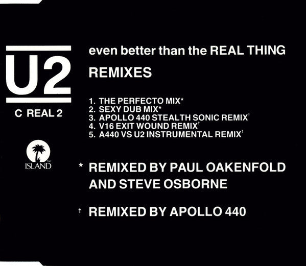 U2 : Even Better Than The Real Thing (Remixes) (CD, Maxi)