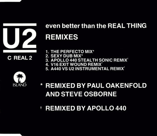 U2 : Even Better Than The Real Thing (Remixes) (CD, Maxi)