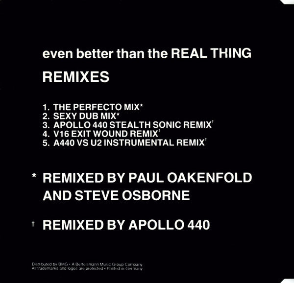U2 : Even Better Than The Real Thing (Remixes) (CD, Maxi)