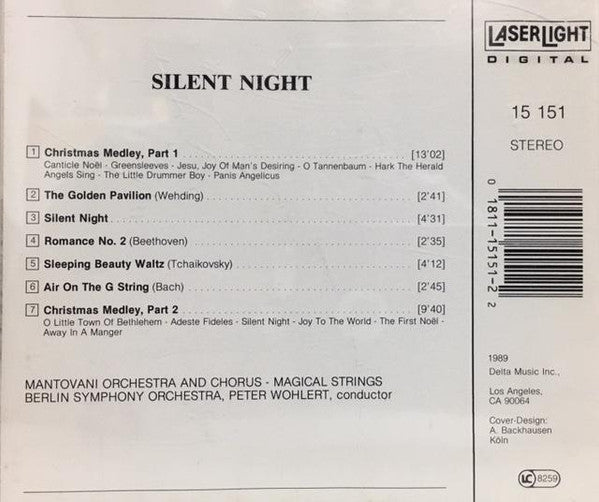 Mantovani & His Orchestra & Chorus, Magical Strings, Berlin Symphonic Orchestra : Silent Night / The First Noel (CD, Comp, Alt)