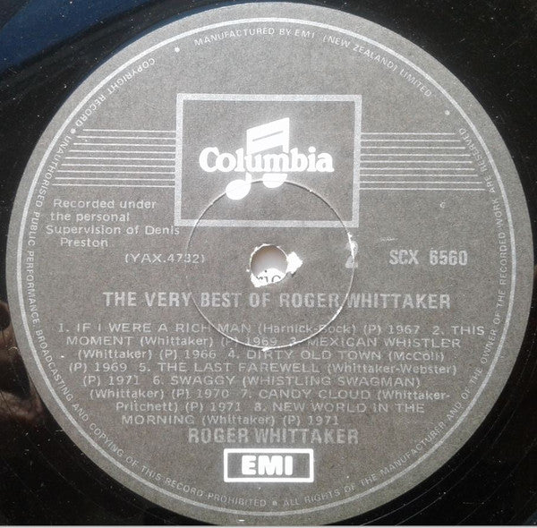 Roger Whittaker : The Very Best Of Roger Whittaker (LP, Comp)