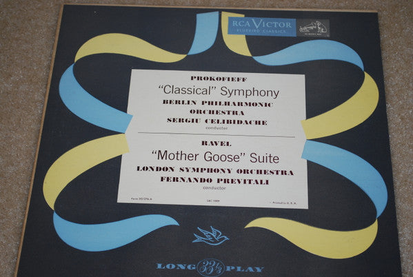 Sergei Prokofiev, Sergiu Celibidache, Maurice Ravel, Fernando Previtali : Classical Symphony - Mother Goose (LP, Mono)