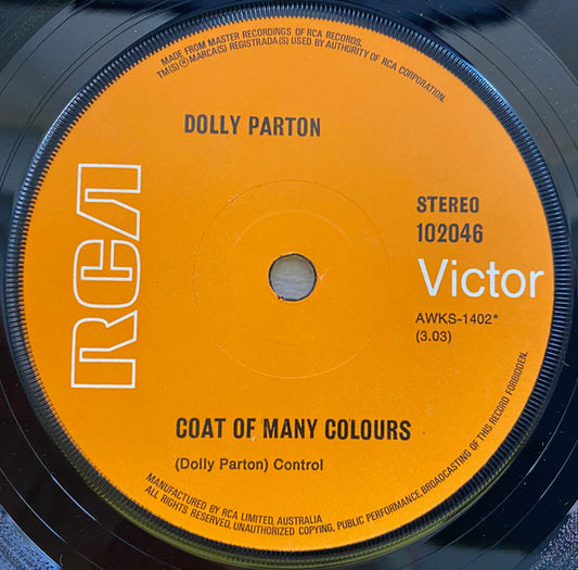 Dolly Parton : Coat Of Many Colours (7", Single)