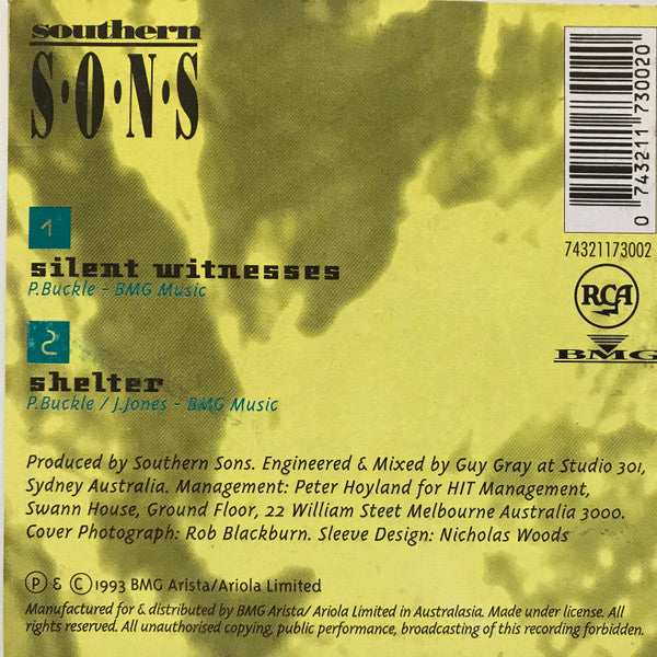 Southern Sons (2) : Silent Witnesses (CD, Single, Car)