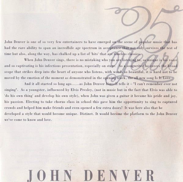 John Denver : A Portrait - 25 Years (CD, Comp)