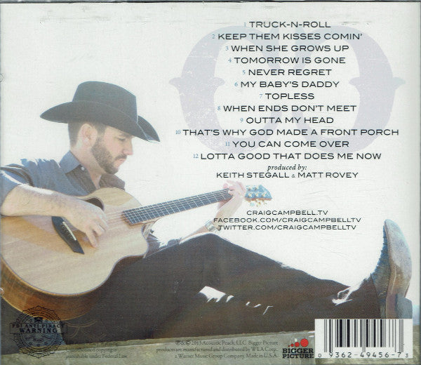 Craig Campbell (3) : Never Regret (CD, Album)