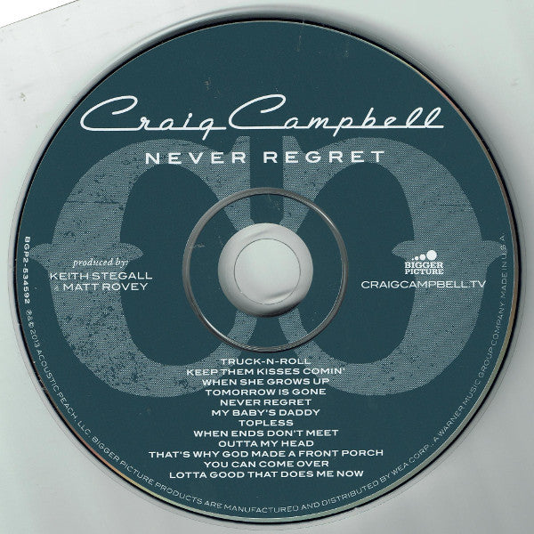 Craig Campbell (3) : Never Regret (CD, Album)