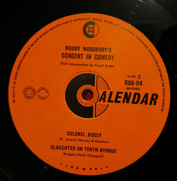 Woody Woodbury : Woody Woodbury's Concert In Comedy (LP, Mono, RE)