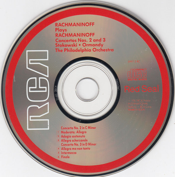 Rachmaninoff*, Stokowski*, Ormandy*, The Philadelphia Orchestra : Rachmaninoff Plays Rachmaninoff (Concertos Nos. 2 And 3) (CD, Comp, RE, RM)