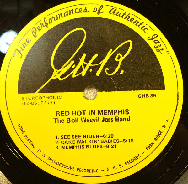 The Boll Weevil Jass Band : Red Hot In Memphis ! (LP, Album)