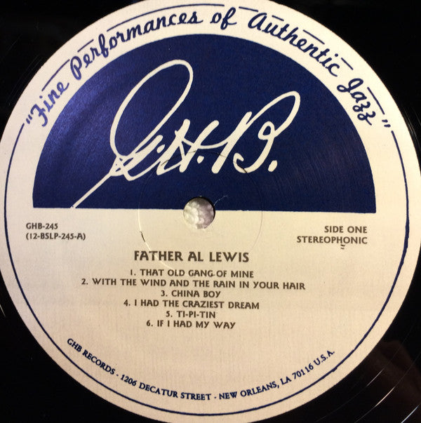 Father Al Lewis* With Lars Edegran's New Orleans Jazz Band : Father Al Lewis (LP, Album)