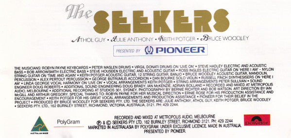 The Seekers : Live On  (CD, Album)