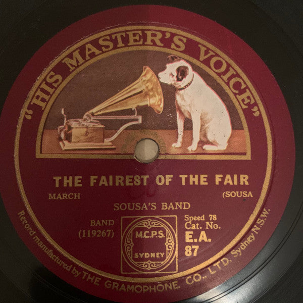 Sousa's Band : Stars And Stripes Forever / The Fairest Of The Fair - March (Shellac, 10")