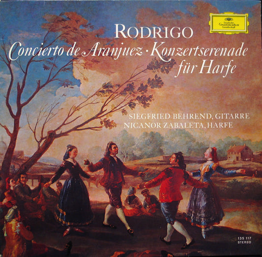 Rodrigo*, Siegfried Behrend, Nicanor Zabaleta : Concierto De Aranjuez · Konzertserenade Für Harfe (LP)