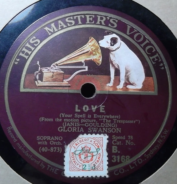 Gloria Swanson : Love (Your Magic Spell Is Everywhere) / Serenade (Shellac, 10")