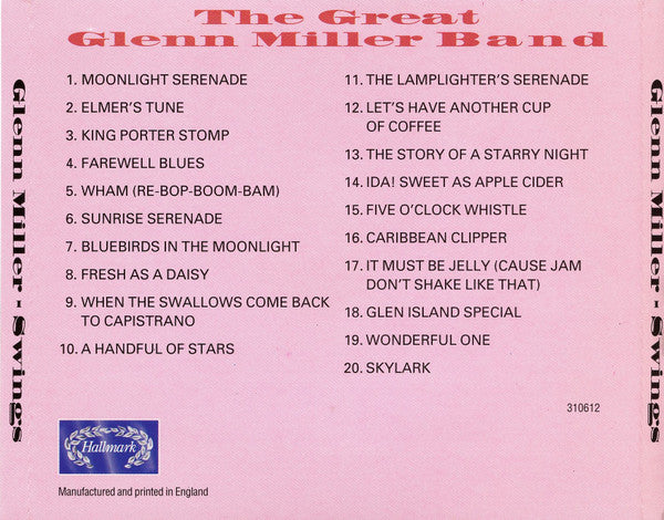 Glenn Miller : The Great Glenn Miller Band Swings Volume 3 (CD, Comp, Mono)