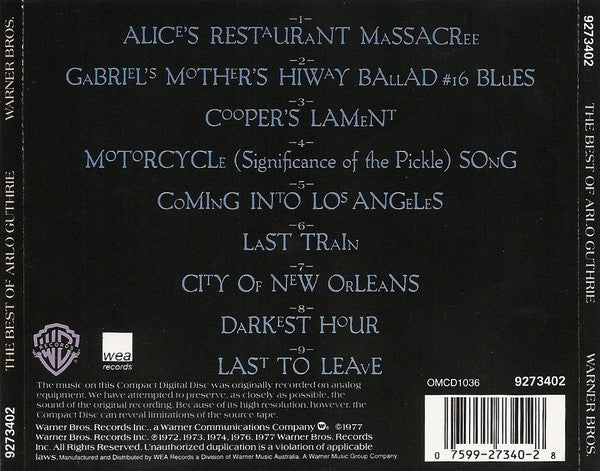 Arlo Guthrie : The Best Of Arlo Guthrie (CD, Comp)