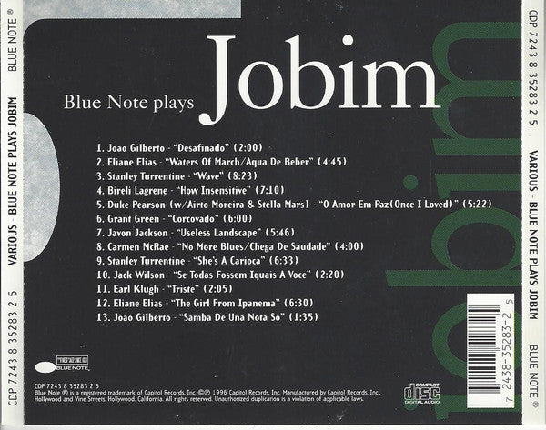 Various : Blue Note Plays Jobim (CD, Comp)