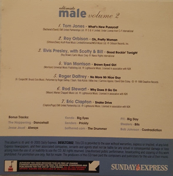 Various : Ultimate Male Volume 2 (CD, Comp, Promo)