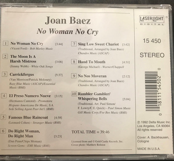 Joan Baez : No Woman No Cry (CD, Comp)