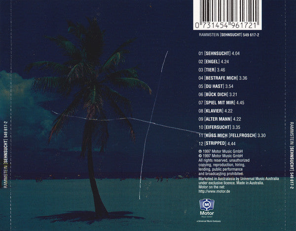 Rammstein : Sehnsucht (CD, Album + CD, EP + Ltd)