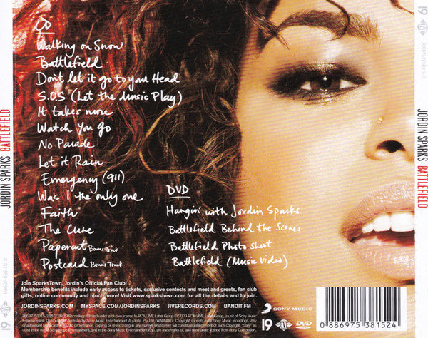 Jordin Sparks : Battlefield (CD, Album + DVD-V, NTSC + Dlx, Ltd)