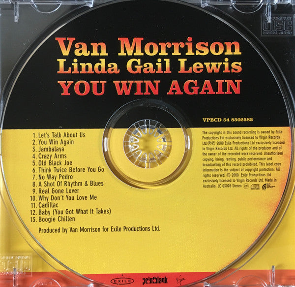 Van Morrison, Linda Gail Lewis : You Win Again (CD, Album)