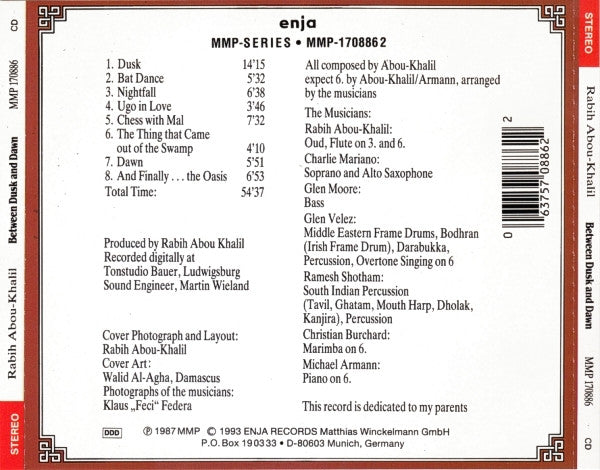 Rabih Abou-Khalil : Between Dusk And Dawn (CD, Album, RE)