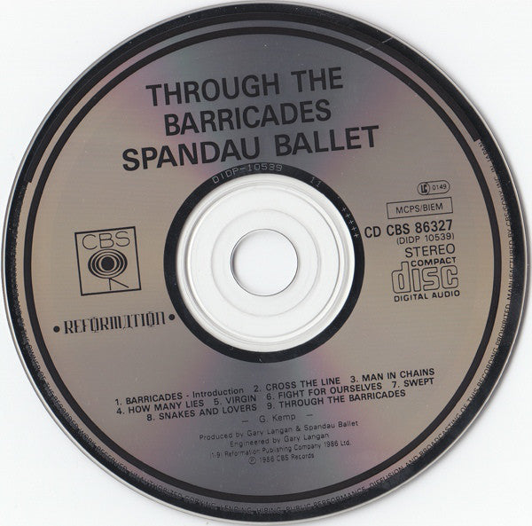 Spandau Ballet : Through The Barricades (CD, Album)