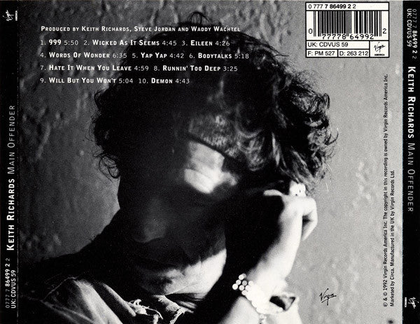 Keith Richards : Main Offender (CD, Album)