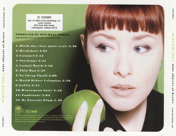 Suzanne Vega : Nine Objects Of Desire (CD, Album, Club, PMD)