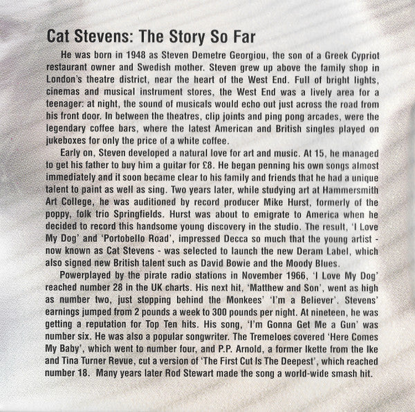 Cat Stevens : Remember (The Ultimate Collection) (CD, Comp, RE)
