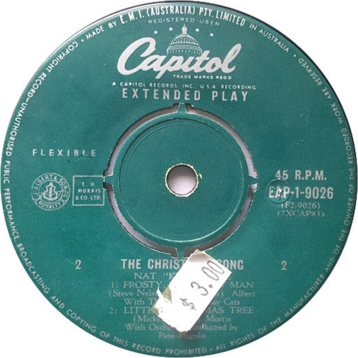 Nat King Cole : The Christmas Song (7", EP)