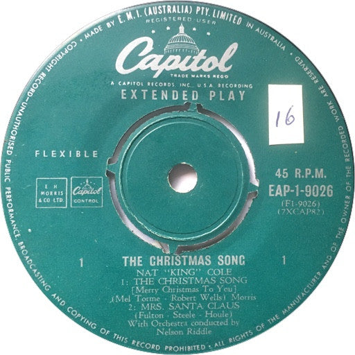 Nat King Cole : The Christmas Song (7", EP)