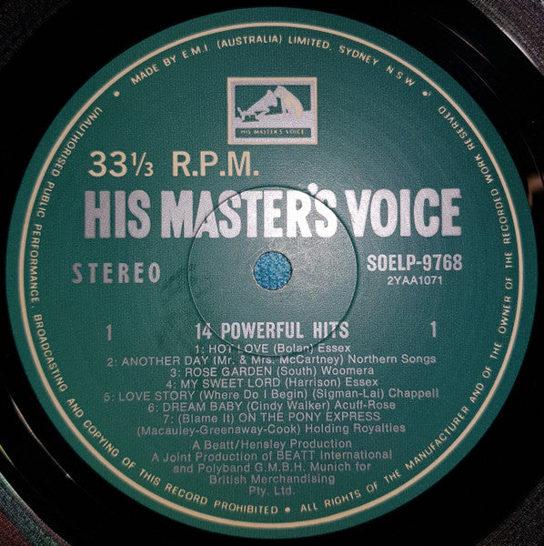Unknown Artist : 14 Powerful Hits (LP, Comp)