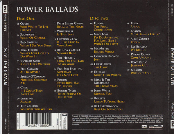 Various : Power Ballads (2xCD, Comp)