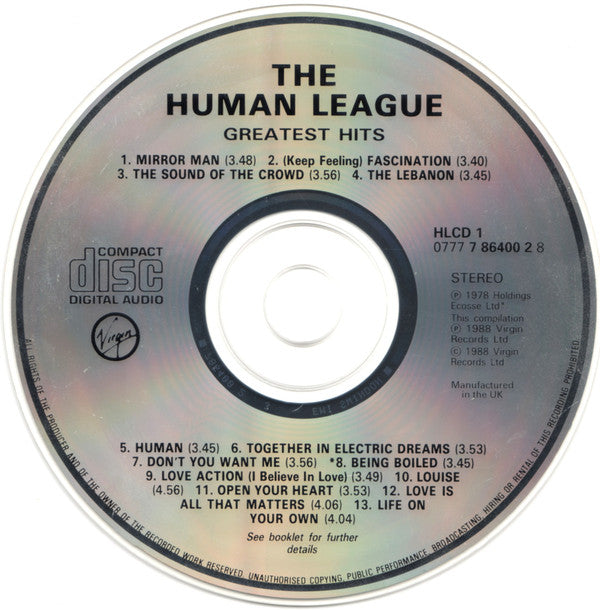 The Human League : Greatest Hits (CD, Comp, EMI)