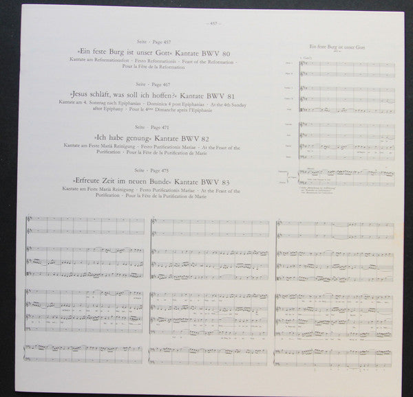 Johann Sebastian Bach : Das Kantatenwerk (Complete Cantatas) | BWV 80-83 | Vol. 21 (2xLP + Box)